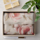 Vintager floraler Hintergrund mit Kamelien Seidenpapier (Geschenk)