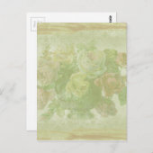 Vintager floraler Hintergrund Postkarte (Vorne/Hinten)
