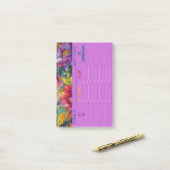 Vintager floraler Malteplaner Post-it Klebezettel (Auf Schreibtisch)