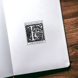 Vintager floraler Monogramm Buchstabe F aus der Bi Gummistempel