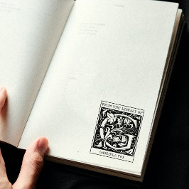 Vintager floraler Monogramm Buchstabe G aus der Bi Gummistempel