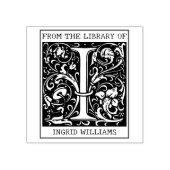 Vintager floraler Monogramm-Letter I aus der Bibli Gummistempel (Prägung)