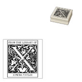 Vintager floraler Monogramm-Letter X aus der Bibli Gummistempel (Stempel)