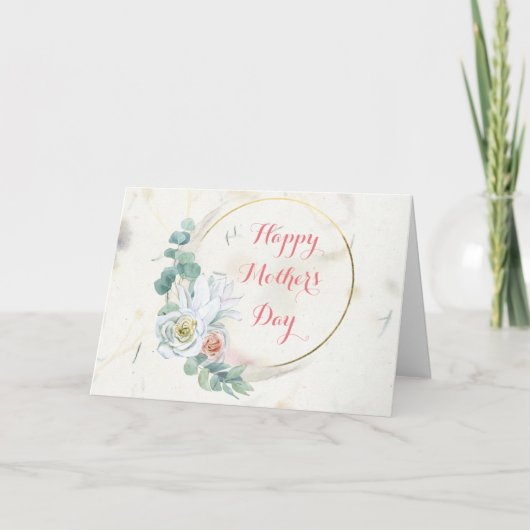 Vintager floraler Muttertag Dankeskarte (Vorderseite)