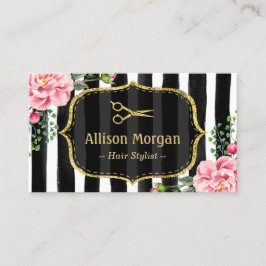 Vintager floraler Strickhaar Gestricke Ernennung Terminkarte