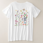 Vintager floraler T - Shirt Boho Wildblume (Design Rückseite)