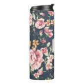 Vintager floraler Thermaltumbler Thermosbecher (Nach links gedreht)