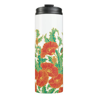 Vintager, floraler Tumbler Thermosbecher