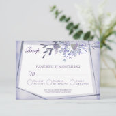 Vintager floraler UAWG - Hochzeitskarte RSVP Karte (Stehend Vorderseite)