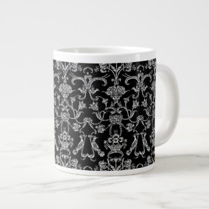 Vintager Florentiner Damast (weiß) Jumbo-Tasse