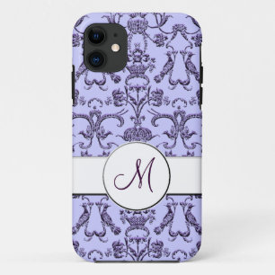 Vintager florentinischer Damast (Monogramm) iPhone 11 Hülle