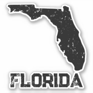 Vintager Florida Staat Vinyl Kontur Aufkleber