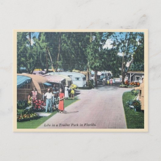 Vintager Florida Trailer Park Postkarte (Vorderseite)