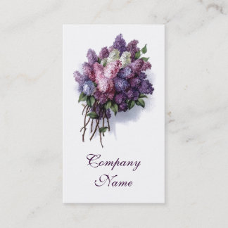 Vintager Floristen-Geschäfts-Karten-Lavendel mit Visitenkarte