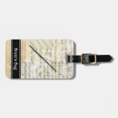 Vintager Flöten-Musik-Gepäck-Umbau Gepäckanhänger (Vorderseite horizontal)