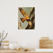 Vintager Flug des Merlin Falcon Poster (Küche)