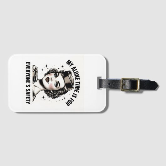 Vintager Flug Gepäckanhänger (Vorderseite (Horizontal))