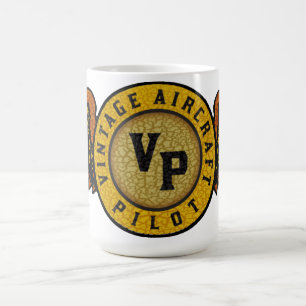 Vintager Flugzeugführer Kaffeetasse