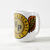 Vintager Flugzeugpilot Kaffeetasse (VorderseiteRechts)