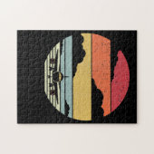 Vintager Flugzeugstil-Pilot liebt Kostümgeschenk Puzzle (Horizontal)