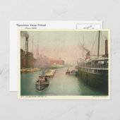 Vintager Fluss Chicago Postkarte (Vorne/Hinten)
