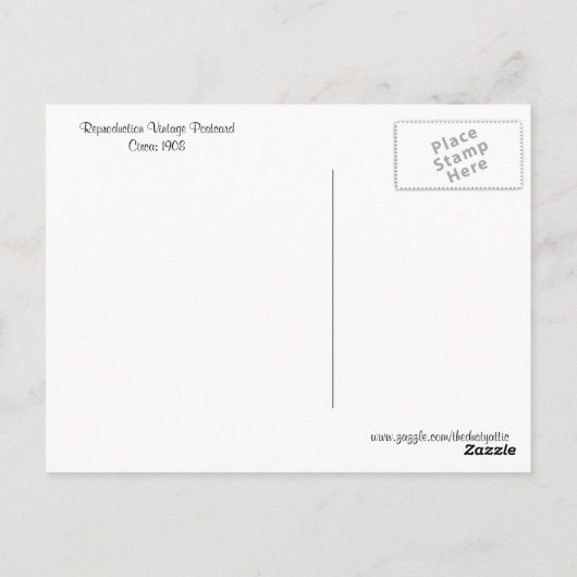 Vintager Fluss Chicago Postkarte (Rückseite)