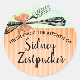 Vintager Flüsternbogen aus der Küche des Aufkleber