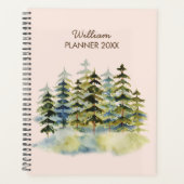 Vintager Foggy Green Pine Forest Planer (Vorderseite)