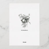 Vintager Foliage-Rahmen 1904 Jugendstil-Blume Folieneinladung (Rückseite)