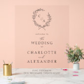 Vintager Folienkranz, Kunst Acrylschild (Hochzeit)