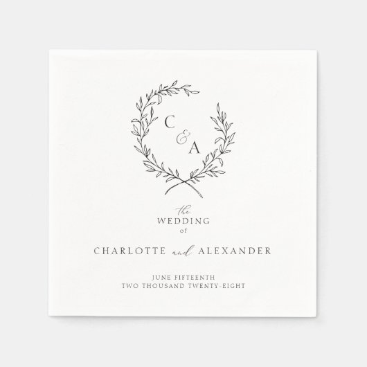 Vintager Folienkranz, Kunst Serviette (Vorderseite)