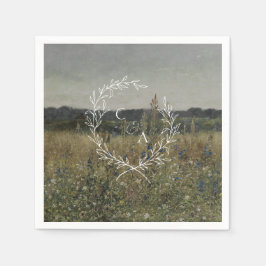 Vintager Folienkranz, Kunstkunst inspiriert Serviette