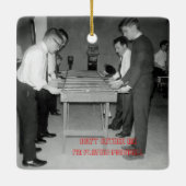 VINTAGER FOOSBALL FUZBOLL FOTO-Tabelle FUSSBALL Keramikornament (Rückseite)