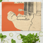 VINTAGER FOOSBALL FUZBOLL KÜCHENTUCH (Gefaltet)