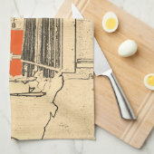 VINTAGER FOOSBALL FUZBOLL KÜCHENTUCH (Viertel Falte)