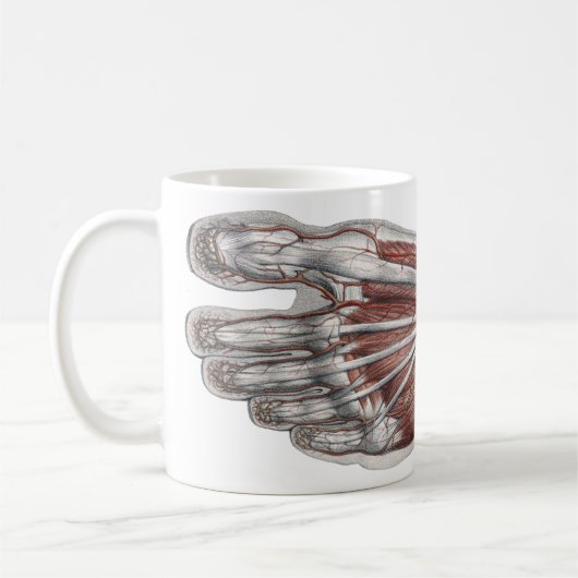 Vintager Footprint Podiatrie Feet Kaffeetasse (Links)