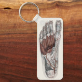 Vintager Footprint Podiatrie Foot Schlüsselanhänger (Vorderseite)