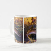 Vintager Forellenfisch Fischer, Sportfischerei Kaffeetasse (Vorderseite Links)