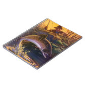 Vintager Forellenfisch Fischer, Sportfischerei Notizblock (Linke Seite)