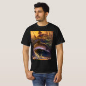 Vintager Forellenfisch Fischer, Sportfischerei T-Shirt (Vorne ganz)