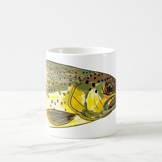 Vintager Forellenfischer Kaffeetasse (Mittel)