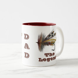 Vintager Forellenfliege Legendary Fisherman Vater Zweifarbige Tasse