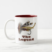 Vintager Forellenfliege Legendary Fisherman Vater Zweifarbige Tasse (Links)