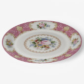 Vintager formaler China-Muster-Papier-großer Pappteller (Schrägansicht)