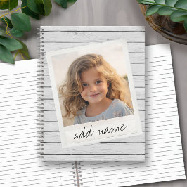 Vintager Foto Rahmen - Rustikales Grauholz Notizblock