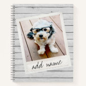 Vintager Foto Rahmen - Rustikales Grauholz Notizblock (Vorderseite)