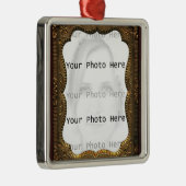 Vintager Foto-Rahmen Silbernes Ornament (Rechts)