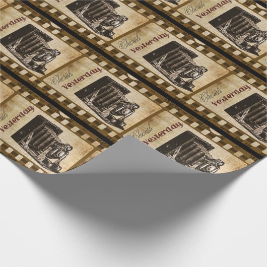 Vintager Fotofilm Geschenkpapier (Ecke)
