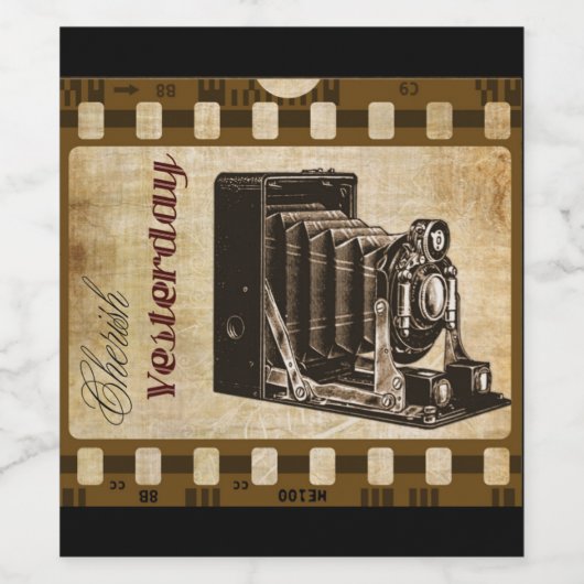 Vintager Fotofilm Weinetikett (Einzelnes Label)
