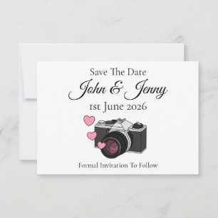 Vintager Fotograf beim Hochzeitstag speichert das